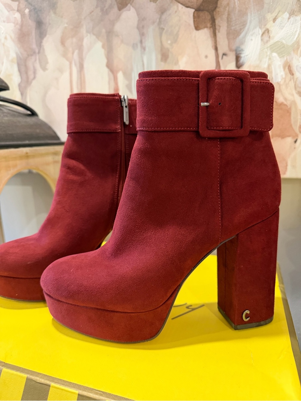 Circus by Sam Edelman Platform Suede Ankle Boot with Buckle -